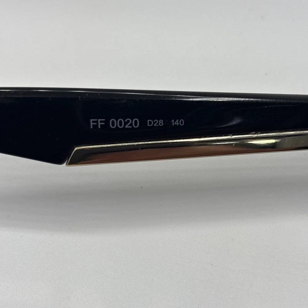 FENDI FF 0020 D28 BLACK GOLD AUTHENTIC DESIGNER FRAMES EYEGLASSES 140mm #C307